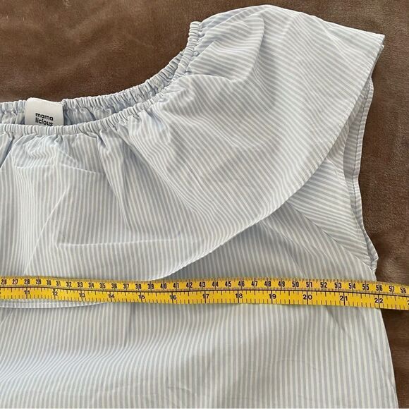 Mamalicious European Brand Vintage Style Preppy Maternity Dress with Sash Size M - Picture 8 of 10